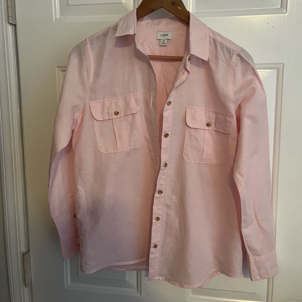 Linen button down JCrew size small
